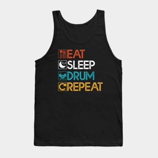 Eat Sleep Drum Repeat Gift Drum Lovers Gift Tank Top